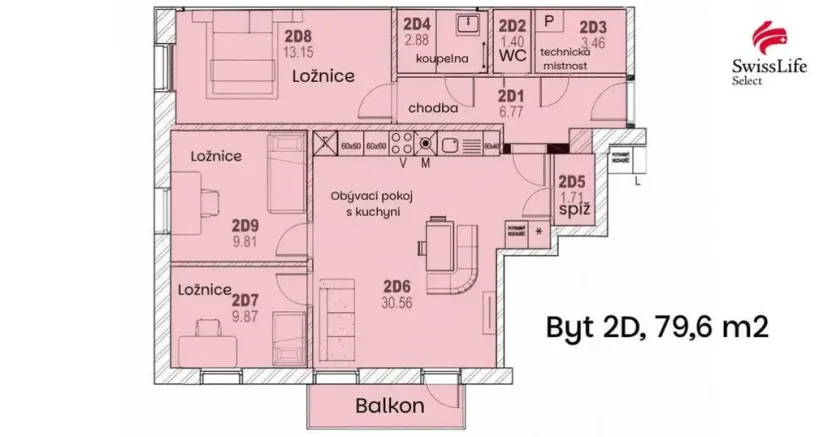 Prodej bytu 4+kk, Mladé Buky, 79 m2