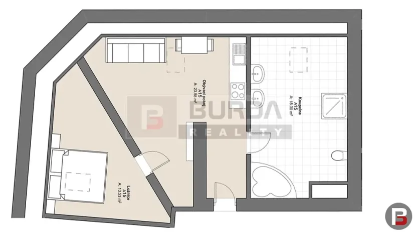 Pronájem bytu 2+kk, Neratovice, 60 m2