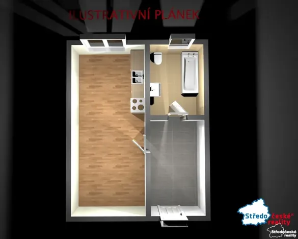 Pronájem bytu 1+kk, Praha - Újezd nad Lesy, Staroújezdská, 35 m2