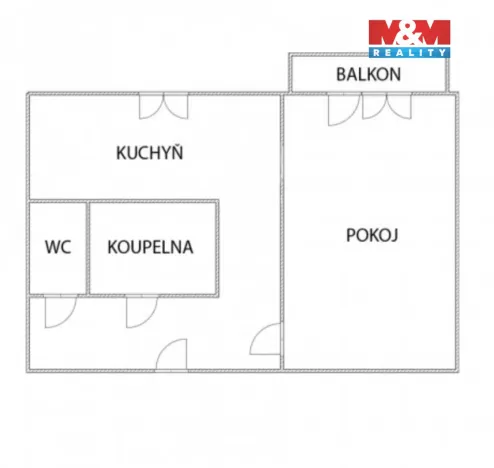 Prodej bytu 1+1, Orlová - Lutyně, Masarykova třída, 42 m2