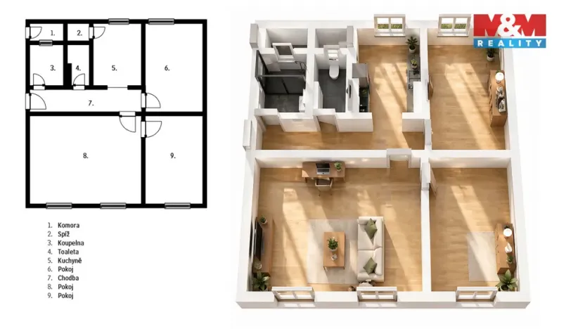 Prodej bytu 3+1, Teplice, Duchcovská, 65 m2
