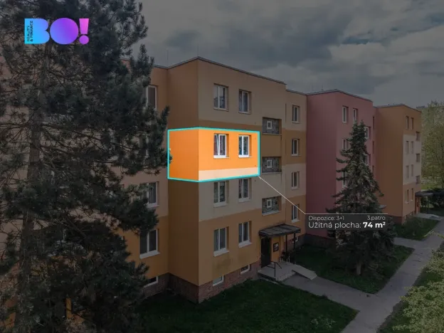 Prodej bytu 3+1, Ostrava, Stadická, 74 m2