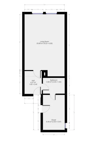 Pronájem bytu 1+kk, Praha - Zbraslav, Spojařů, 45 m2
