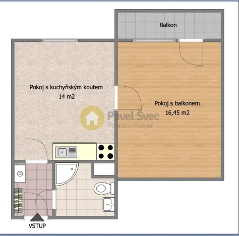 Pronájem bytu 2+kk, Strakonice - Strakonice II, Luční, 37 m2
