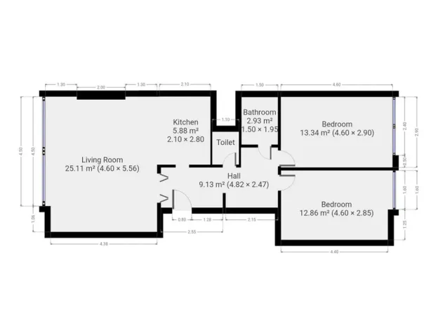 Pronájem bytu 3+kk, Praha - Bohnice, Hlivická, 72 m2