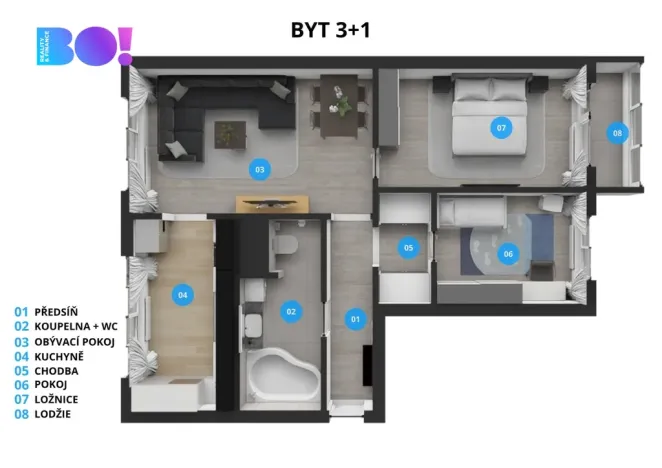 Prodej bytu 3+1, Třinec, Habrová, 67 m2