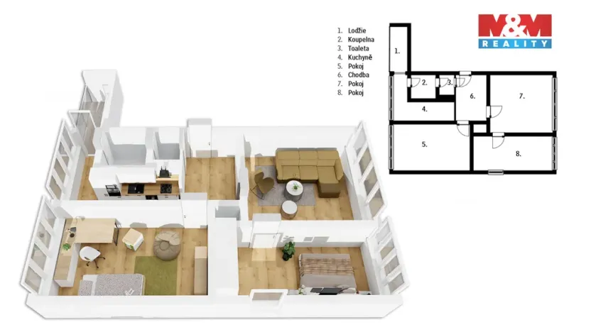 Prodej bytu 3+1, Náchod, Pražská, 57 m2