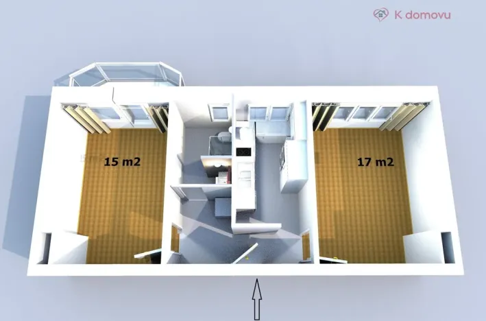 Pronájem bytu 2+1, Blansko, Seifertova, 49 m2