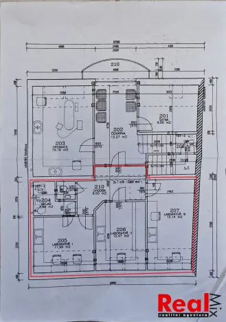 Pronájem kanceláře, Hustopeče, Mrštíkova, 56 m2