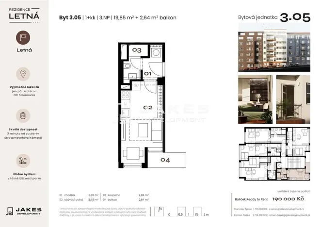 Prodej bytu 1+kk, Praha - Holešovice, Kostelní, 23 m2