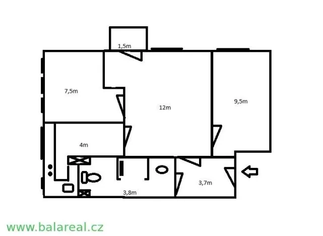 Pronájem bytu 3+kk, Brno - Štýřice, Renneská třída, 42 m2