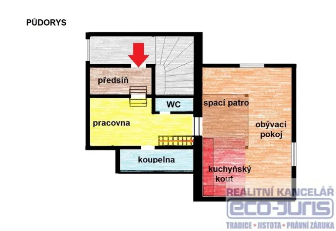 Pronájem bytu 2+kk, Červený Újezd, Hájecká, 76 m2