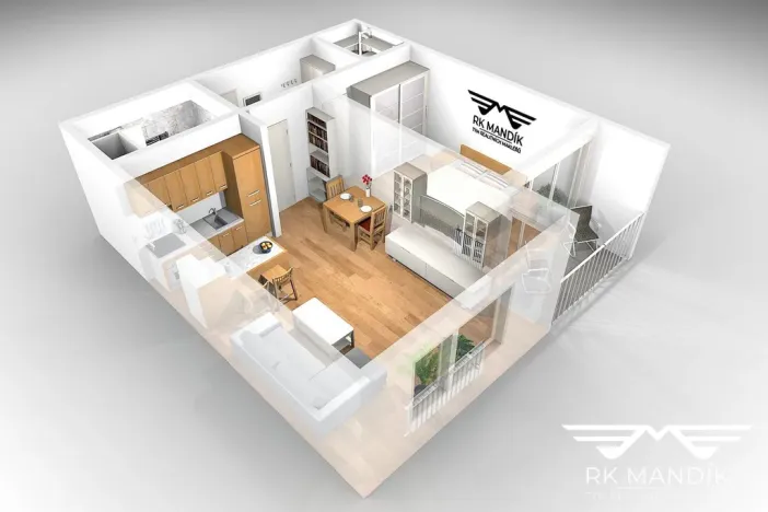 Pronájem bytu 2+kk, Praha - Prosek, Kytlická, 53 m2