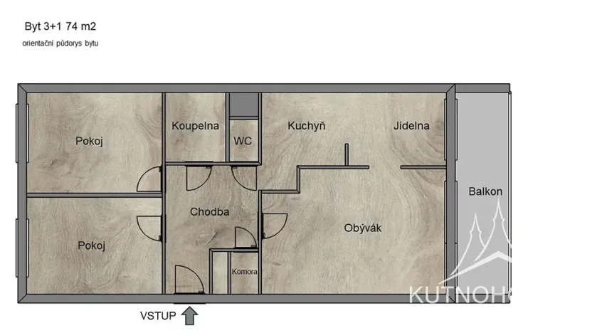 Pronájem bytu 3+1, Kolín, Rimavské Soboty, 74 m2