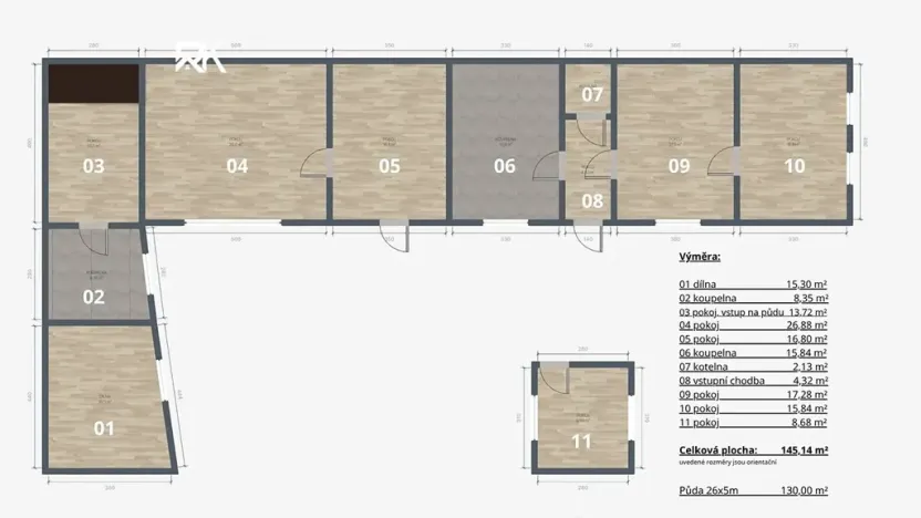 Prodej rodinného domu, Dlouhopolsko, Na Husánku, 180 m2