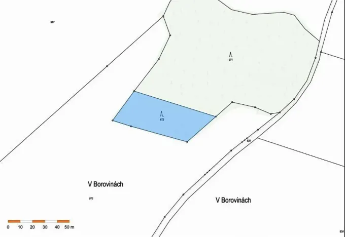 Prodej lesa, Nárameč, 1809 m2