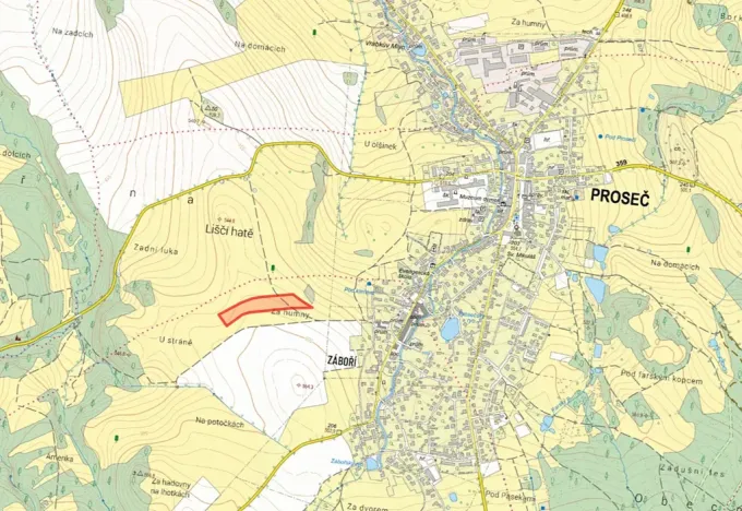 Prodej louky, Proseč, 15408 m2