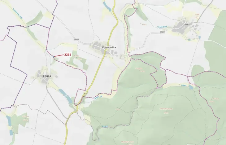 Dražba lesa, Chotěbudice, 529 m2