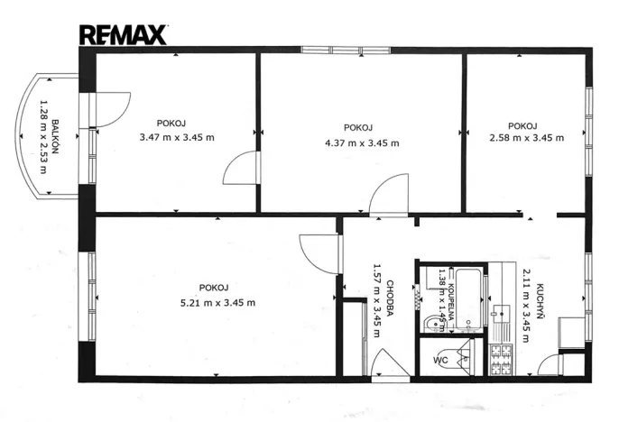 Prodej bytu 4+1, Kyjov, Sídliště Zahradní, 78 m2