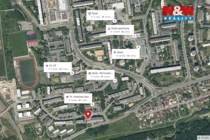 Pronájem bytu 1+kk, Plzeň - Skvrňany, Waltrova, 50 m2