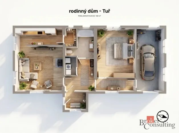 Prodej rodinného domu, Tuř, 88 m2