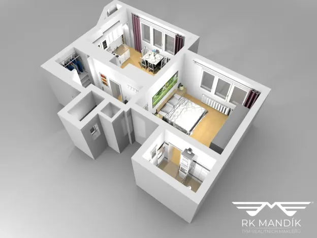 Pronájem bytu 2+kk, Praha - Dejvice, Koulova, 46 m2