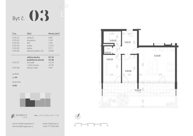 Prodej bytu 3+kk, Zbýšov, čtvrť Padělky, 72 m2