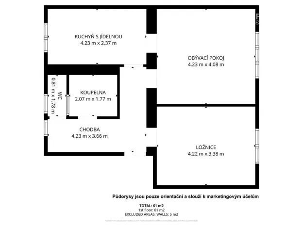 Prodej bytu 2+1, Valašské Meziříčí, Nádražní, 56 m2