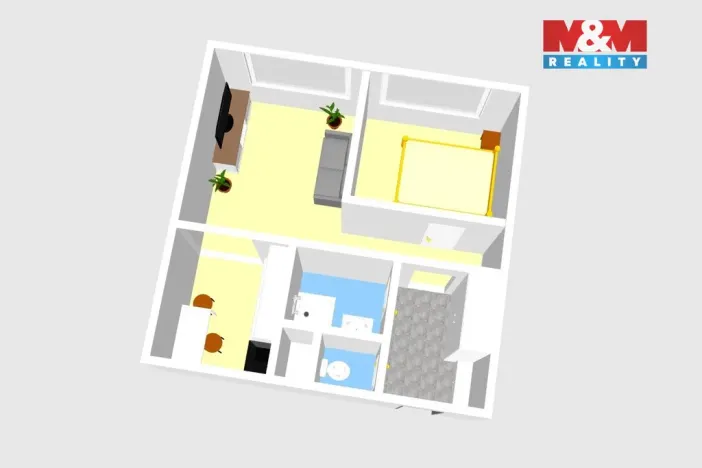 Pronájem bytu 2+kk, Čáslav - Čáslav-Nové Město, R. Těsnohlídka, 36 m2