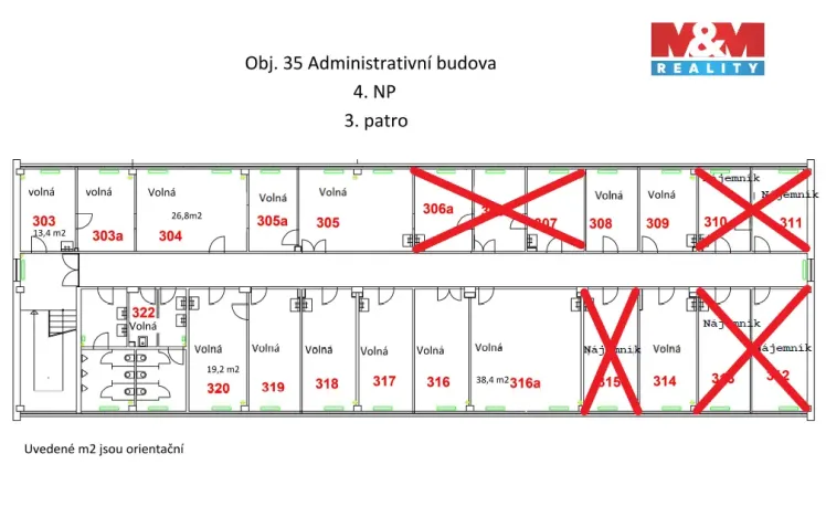 Pronájem kanceláře, Hradec Králové - Nový Hradec Králové, Brněnská, 40 m2