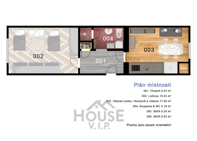 Prodej bytu 2+kk, Praha - Žižkov, Jeseniova, 46 m2