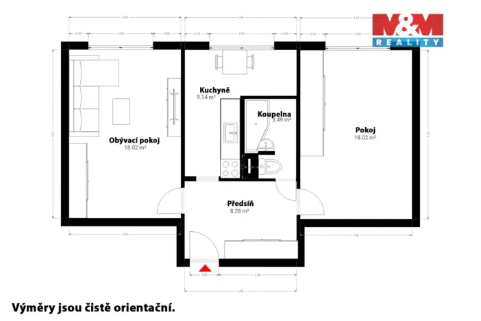 Prodej bytu 2+1, Klatovy - Klatovy II, Kollárova, 61 m2