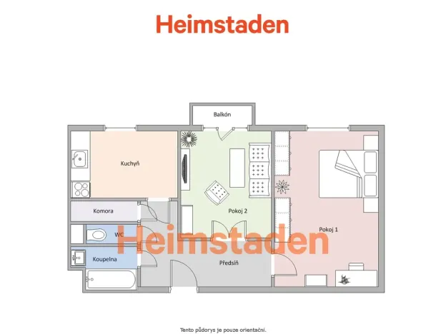 Pronájem bytu 2+1, Havířov - Město, Beethovenova, 55 m2