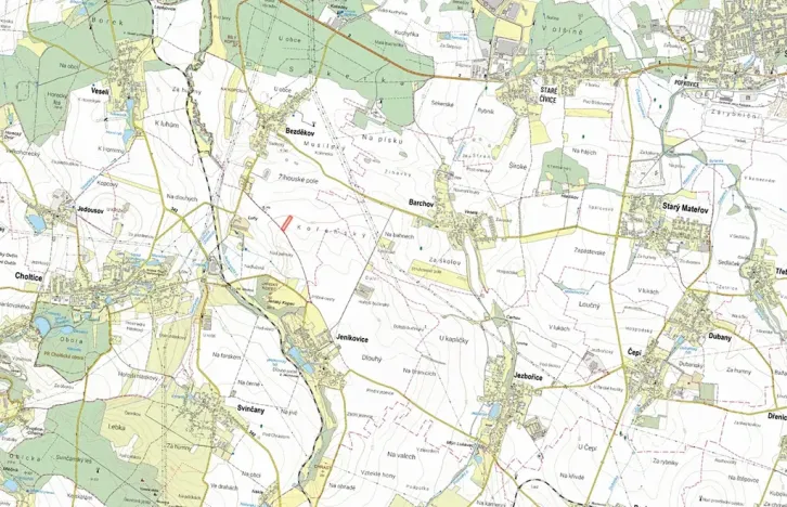 Prodej pole, Bezděkov, 7636 m2