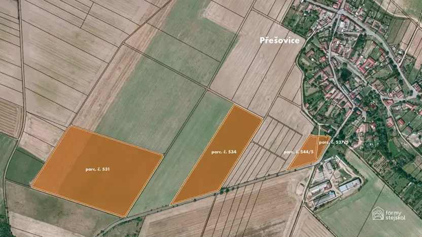 Prodej pole, Přešovice, 167268 m2