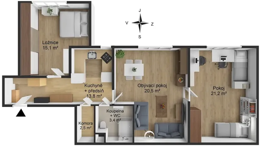 Prodej bytu 3+1, Praha - Holešovice, Letohradská, 77 m2