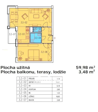 Prodej bytu 2+kk, Zlín, Podlesí II, 60 m2