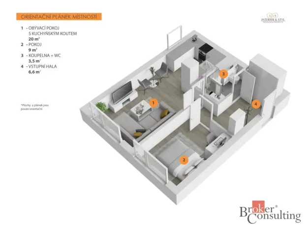 Prodej bytu 2+kk, Praha - Michle, Na úlehli, 38 m2