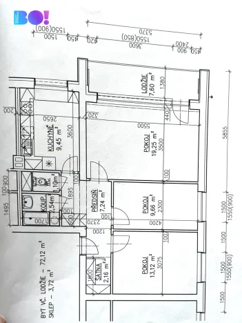 Prodej bytu 3+1, Ostrava, Vdovská, 72 m2