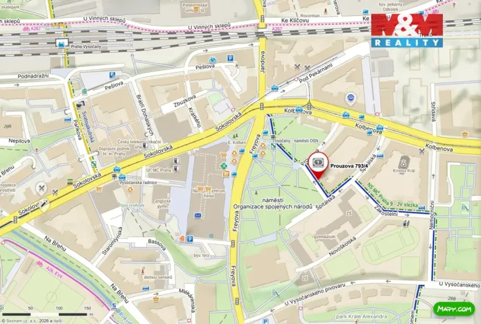 Pronájem bytu 2+1, Praha - Vysočany, Prouzova, 49 m2