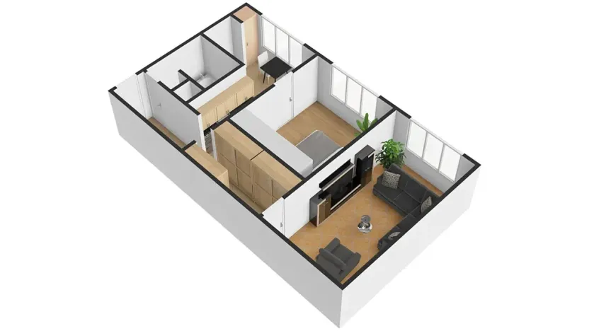 Pronájem bytu 2+1, Český Krumlov, Sídliště Plešivec, 60 m2