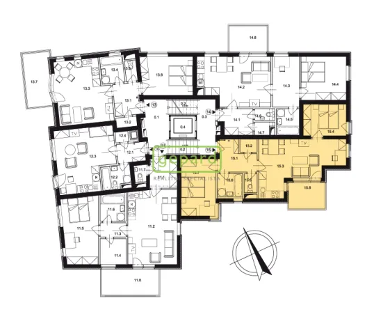 Pronájem bytu 3+kk, Praha, Vladycká, 55 m2