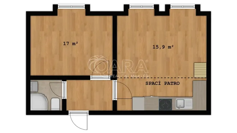 Prodej bytu 2+kk, Praha - Smíchov, Holečkova, 34 m2