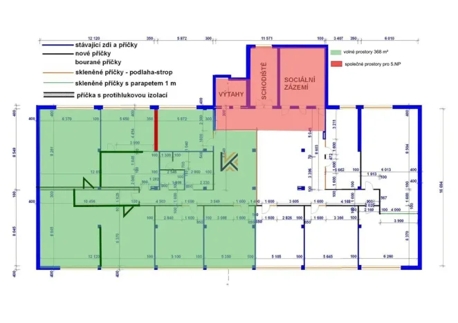 Pronájem kanceláře, Praha, Lihovarská, 368 m2