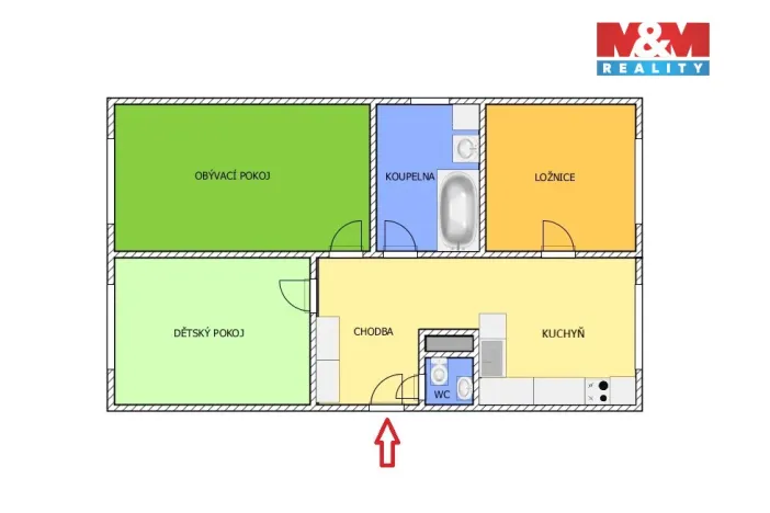 Prodej bytu 3+1, Třemošnice, 1. máje, 81 m2