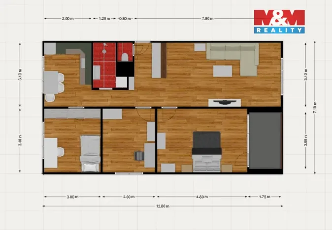 Prodej bytu 4+1, Chodov, Čapkova, 83 m2