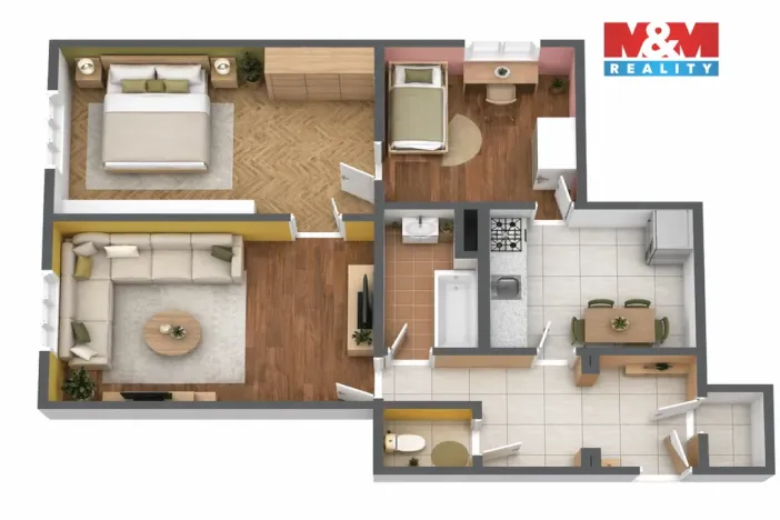 Prodej bytu 3+1, Oloví - Hory, 74 m2