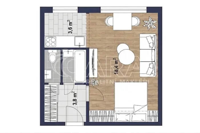 Prodej bytu 1+kk, Praha - Chodov, Brodského, 31 m2