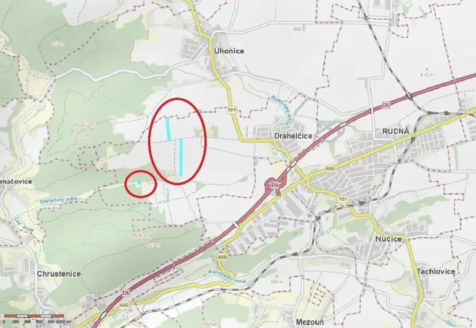 Prodej pole, Drahelčice, 46280 m2