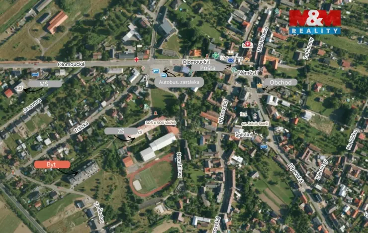 Prodej bytu 2+kk, Velký Újezd, Za Školou, 68 m2